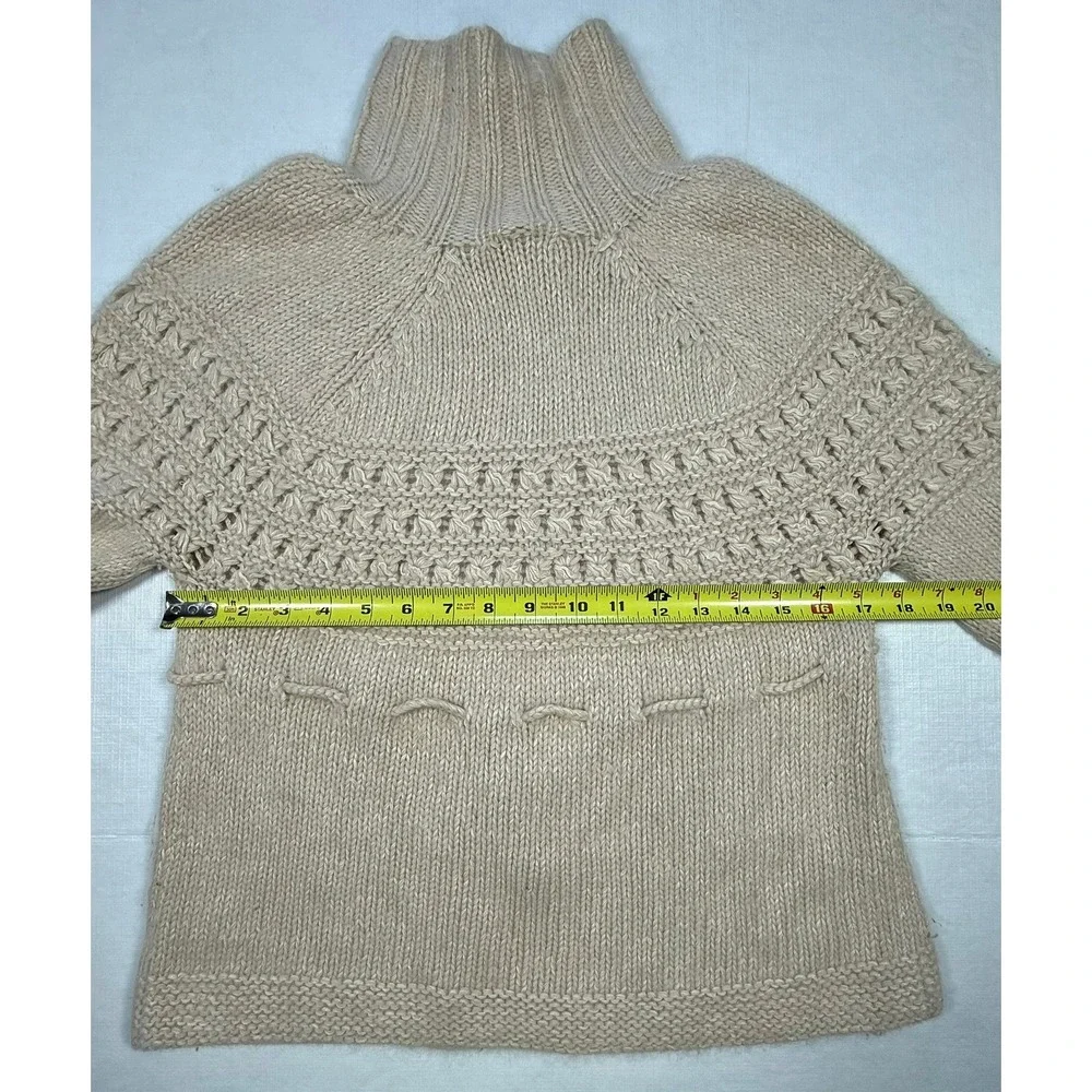 5/48 Saks‎ Fifth Ave Angora Rabbit Hair Silk Blend Turtleneck Sweater Size M